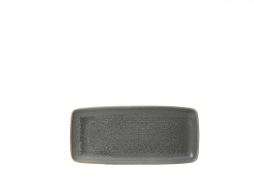 Assiette plate rectangulaire gris porcelaine 27,2x12,5 cm Evo Dudson