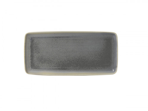 Assiette plate rectangulaire gris porcelaine 36x17,1 cm Evo Dudson