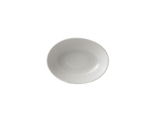 Assiette creuse ovale blanc porcelaine 21,6x16,4 cm Evo Dudson