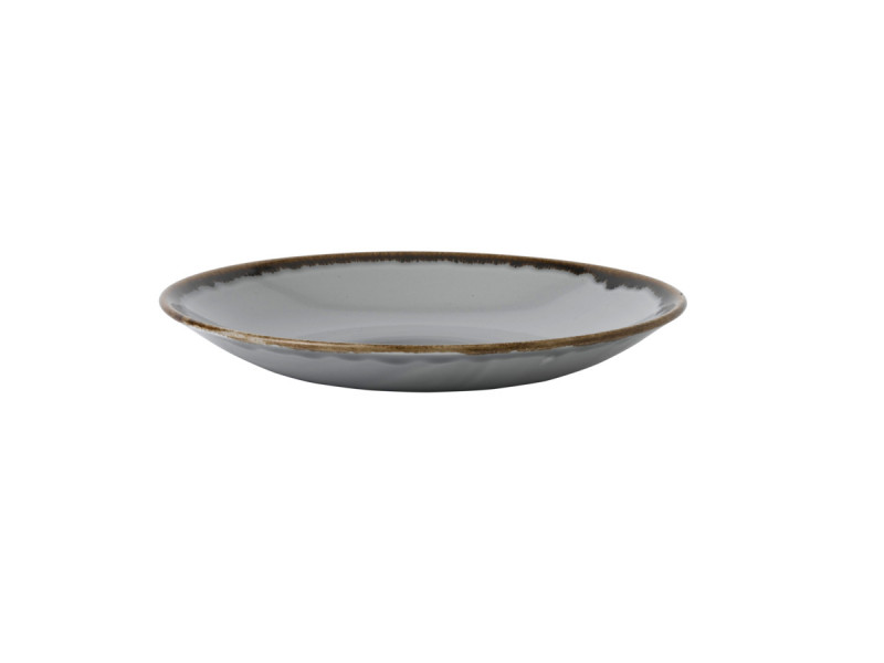 Assiette creuse rond gris porcelaine Ø 25,6 cm Harvest Dudson