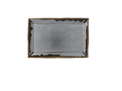 Assiette plate rectangulaire gris porcelaine 28,5x18,7 cm Harvest Dudson