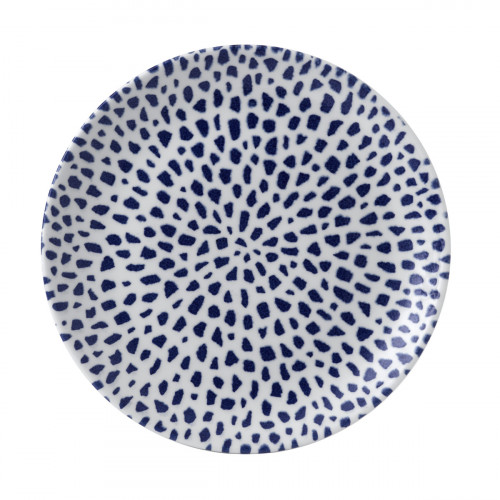 Assiette coupe plate rond bleu porcelaine Ø 28,8 cm Terrazzo Dudson