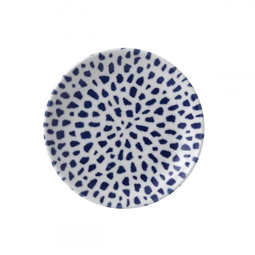 Assiette coupe plate rond bleu porcelaine Ø 21,7 cm Terrazzo Dudson
