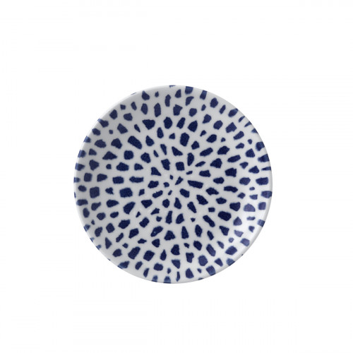 Assiette coupe plate rond bleu porcelaine Ø 16,5 cm Terrazzo Dudson