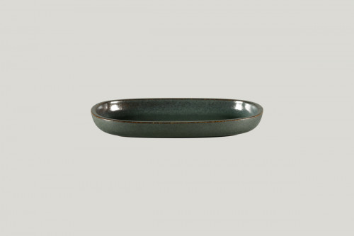 Plat ovale noir porcelaine 22,5 cm Rakstone Ease Rak