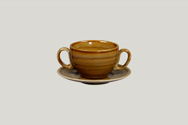 Tasse à bouillon beige porcelaine 28 cl Ø 10 cm Rakstone Spot Rak