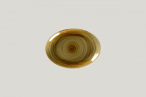 Plat ovale beige porcelaine 21 cm Rakstone Spot Rak
