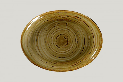 Plat ovale beige porcelaine 36 cm Rakstone Spot Rak