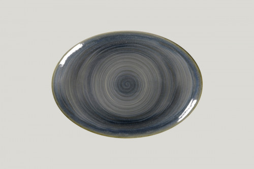 Plat ovale gris porcelaine 32 cm Rakstone Spot Rak