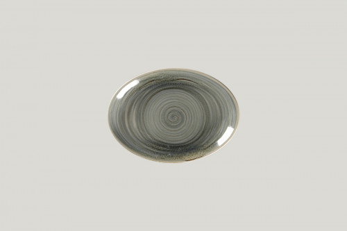 Plat ovale gris porcelaine 21 cm Rakstone Spot Rak