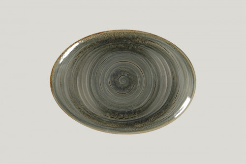 Plat ovale gris porcelaine 32 cm Rakstone Spot Rak
