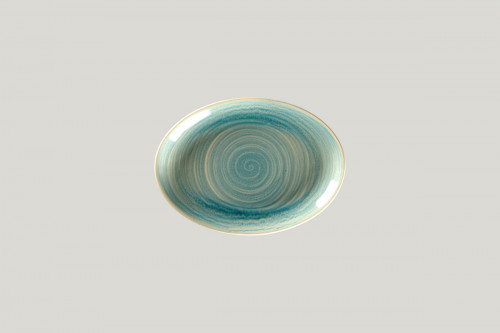 Plat ovale bleu porcelaine 21 cm Rakstone Spot Rak