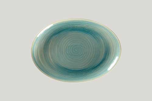 Plat ovale bleu porcelaine 32 cm Rakstone Spot Rak