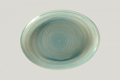 Plat ovale bleu porcelaine 36 cm Rakstone Spot Rak