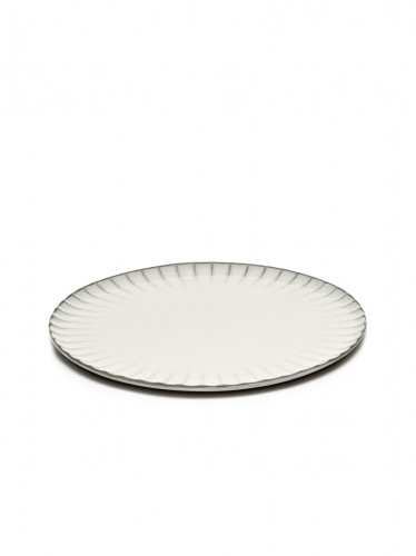 Assiette plate rond blanc grès Ø 27 cm Inku Serax