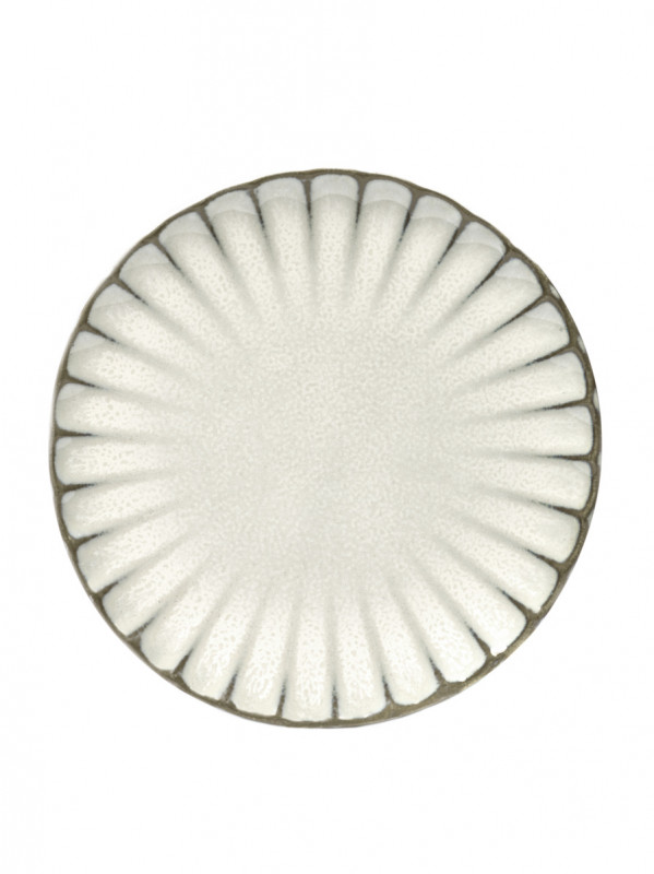 Assiette plate rond blanc grès Ø 15 cm Inku Serax