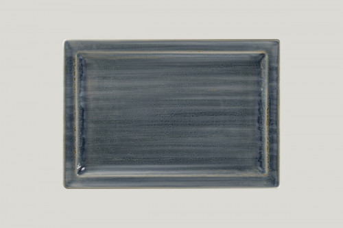 Assiette plate rectangulaire gris porcelaine 33,6x23,2 cm Rakstone Spot Rak