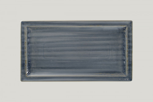 Assiette plate rectangulaire gris porcelaine 38,5x21 cm Rakstone Spot Rak