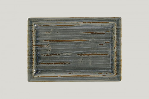 Assiette plate rectangulaire gris porcelaine 33,6x23,2 cm Rakstone Spot Rak