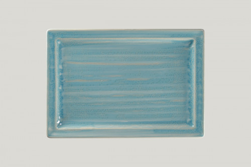 Assiette plate rectangulaire bleu porcelaine 33,6x23,2 cm Rakstone Spot Rak