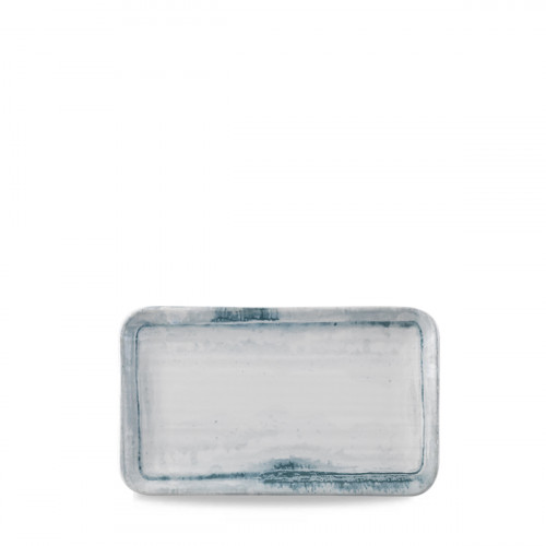 Assiette coupe plate rectangulaire bleu porcelaine 27x16 cm Finca Dudson