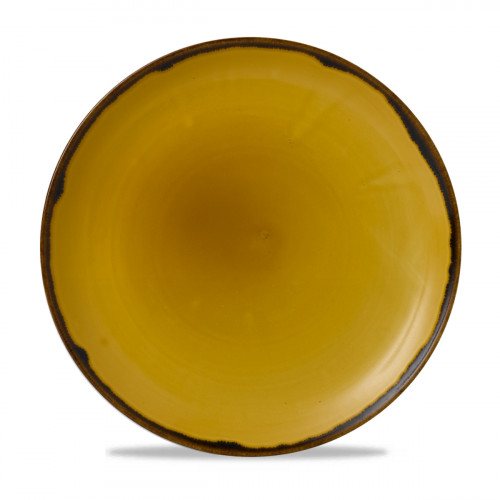 Assiette coupe plate rond jaune porcelaine Ø 26 cm Harvest Dudson