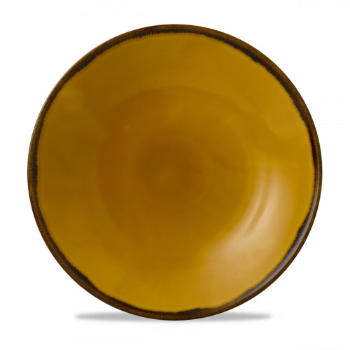 Assiette coupe plate rond jaune porcelaine Ø 28,8 cm Harvest Dudson