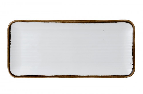 Assiette plate rectangulaire blanc porcelaine 27x16 cm Harvest Dudson