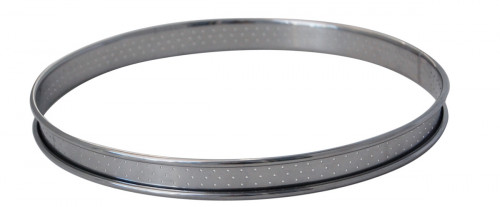 Cercle perforé bord roulé inox Sans revêtement Ø 8 cm 2 cm De Buyer