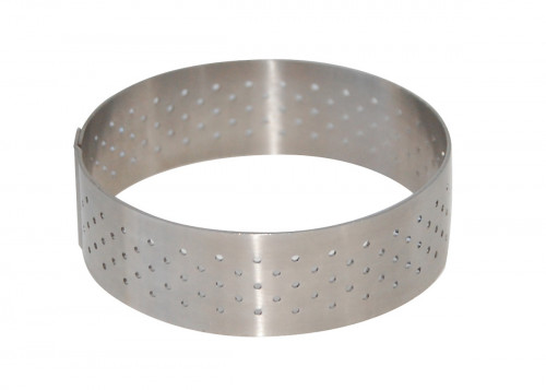 Cercle perforé bord droit inox Sans revêtement Ø 8,5 cm 2 cm De Buyer