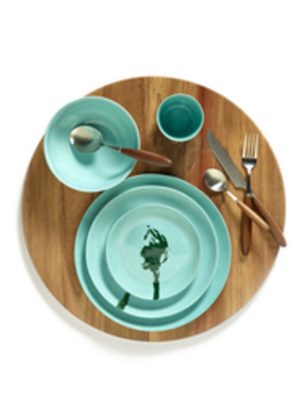 Assiette plate rond azure artichaut vert grès Ø 16 cm Feast By Ottolenghi Serax