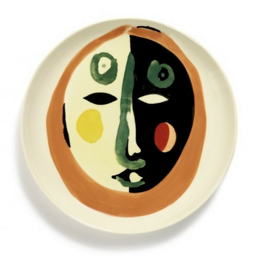 Assiette plate rond Face 1 grès Ø 22,5 cm Feast By Ottolenghi Serax