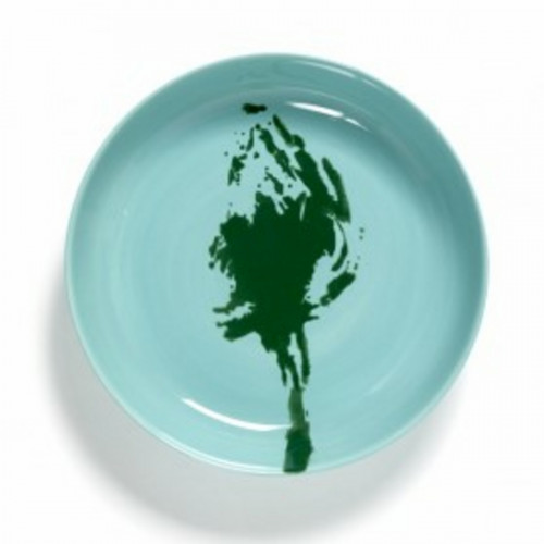 Assiette plate rond azure artichaut vert grès Ø 22 cm Feast By Ottolenghi Serax