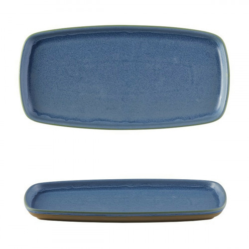 Assiette à partager rectangulaire bleu porcelaine 30x14,7 cm Emerge Churchill