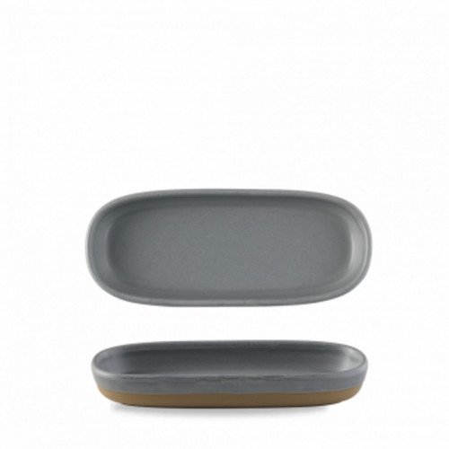 Plat à partager rectangulaire gris porcelaine 23,3 cm Emerge Churchill