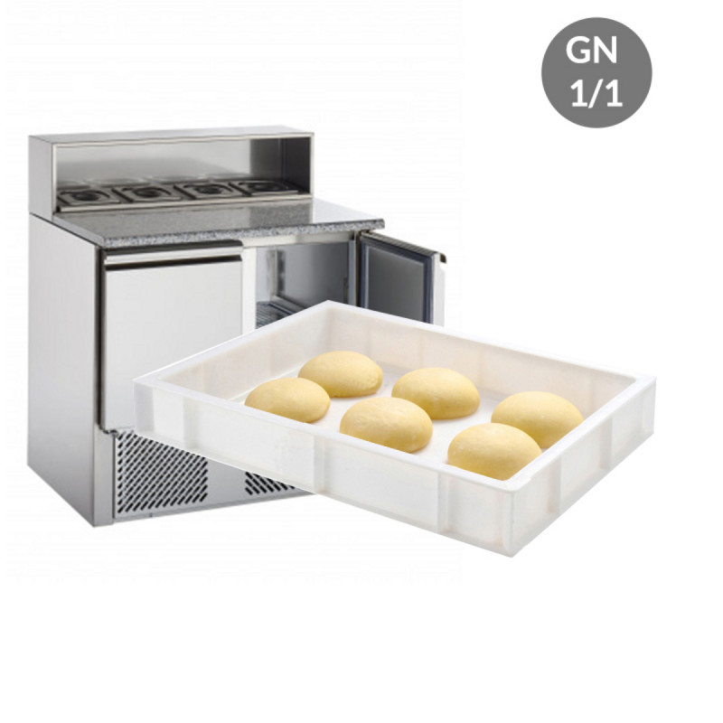 Bac à pâtons Sans couvercle blanc plastique 53x32,5 cm 12 L fond plein parois pleines Gilac