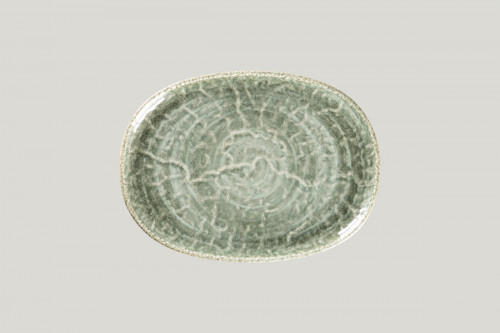 Plat coupe ovale Sage porcelaine 28 cm Krush Rak