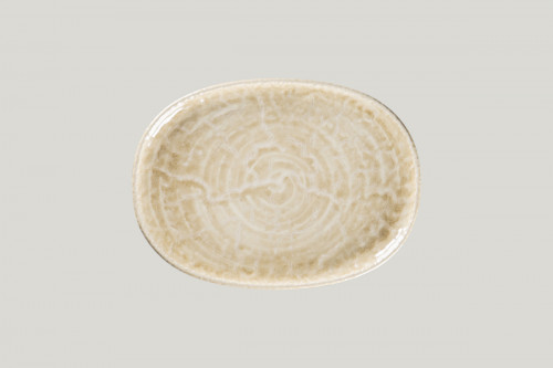Plat coupe ovale vanilla porcelaine 28 cm Krush Rak