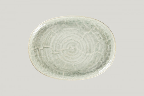 Plat coupe ovale céladon porcelaine 32 cm Krush Rak