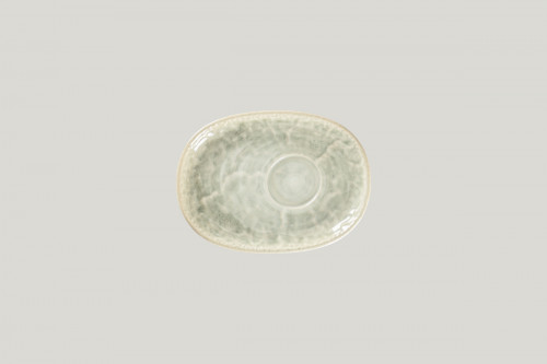 Sous tasse à déjeuner ovale céladon porcelaine 19 cm Krush Rak