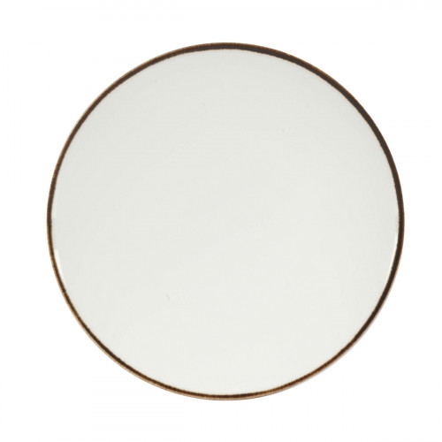 Assiette coupe plate rond blanc porcelaine 28 cm Airain Astera