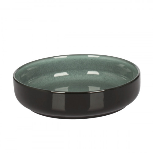 Coupelle à bord droit rond vert de gris porcelaine Ø 15 cm Javeil Velvet Astera