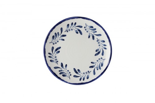 Assiette coupe plate rond Mediterranean Ink porcelaine Ø 23 cm Harvest Mediterranean Dudson