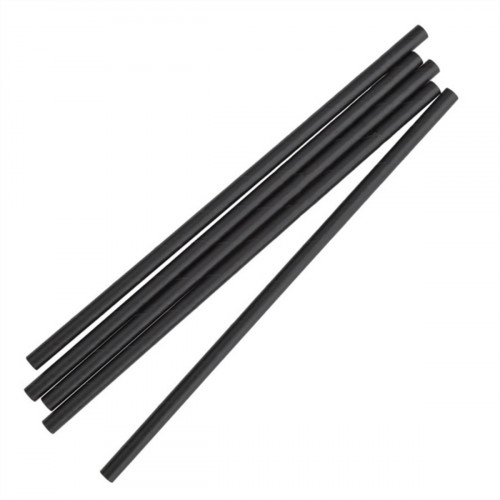 Pailles noir papier Ø 0,6 cm 19,7 cm Earth Essentials (250 pièces)