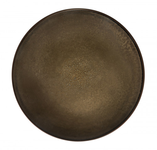 Assiette plate rond bronze grès Ø 26,5 cm Feeling Medard De Noblat