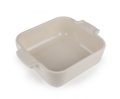 Plat à four carré ivoire en porcelaine 18 cm x 5,1 cm Céramique Peugeot Saveurs