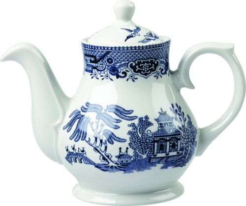Théière avec couvercle rond Sandrigham Willow Blue porcelaine 42 cl Vintage Prints Churchill