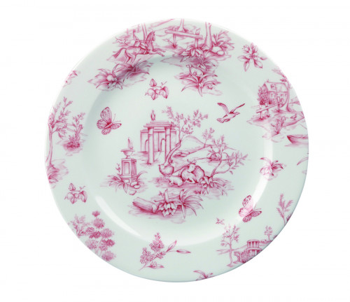 Assiette plate rond Toile Cranberry porcelaine Ø 21 cm Vintage Prints Churchill