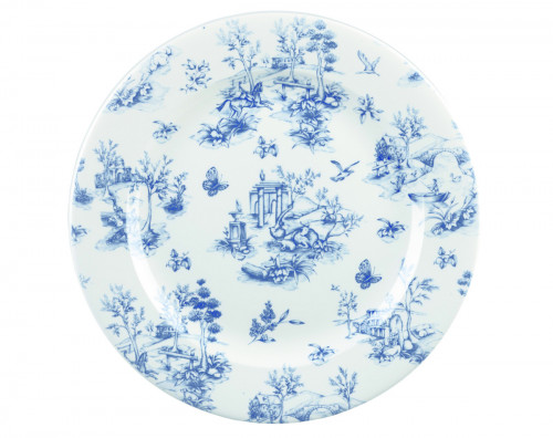 Assiette coupe creuse rond Toile Prague Blue porcelaine Ø 25,5 cm Vintage Prints Churchill