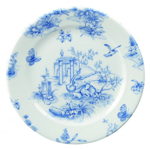 Assiette plate rond Toile Prague Blue porcelaine Ø 17 cm Vintage Prints Churchill